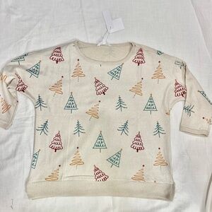 Love & Lace Paris Women’s Christmas Holiday Sweater ,Size L ,Beige ,Festive Tree
